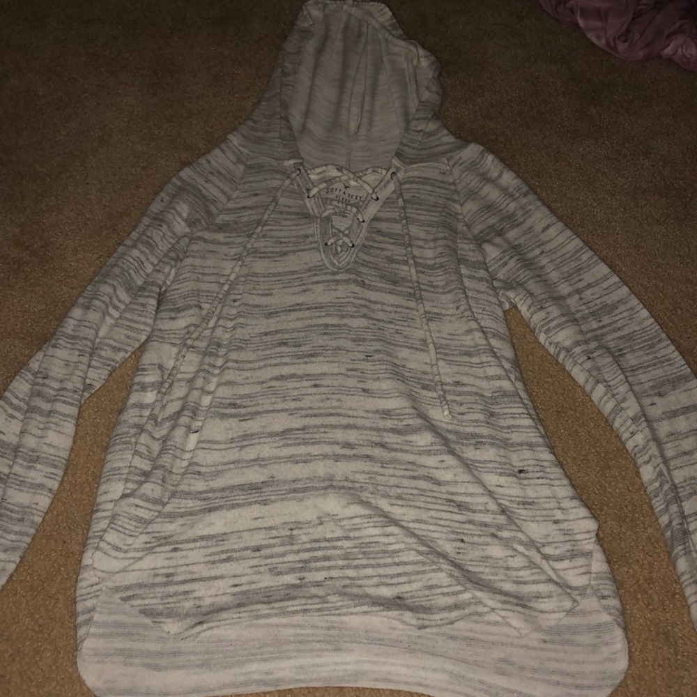 AMERICAN EAGLE Hooded Long Sleeve Top
